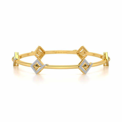 Rumba Hold Silver Bangles - Yellow Gold - Image 5