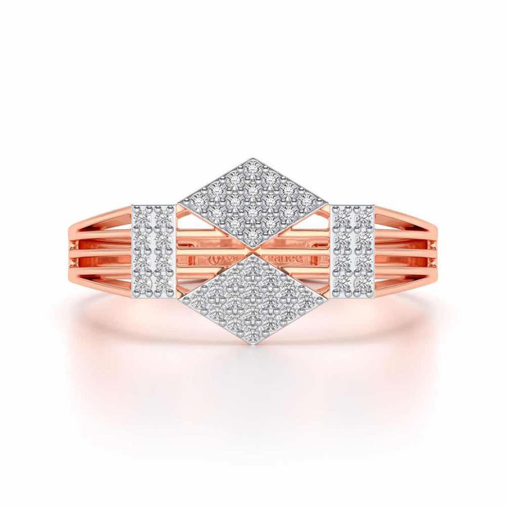 Rumba Silver Ring For Men - Rose Gold - Image 4
