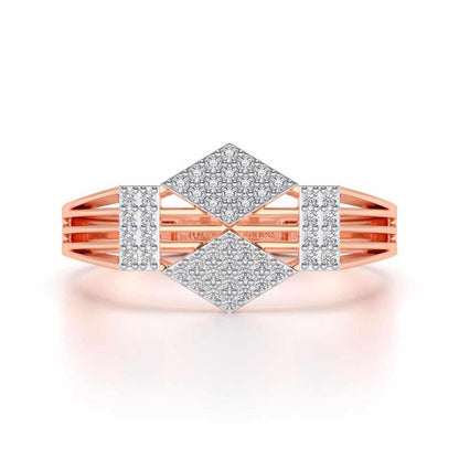 Rumba Silver Ring For Men - Rose Gold - Image 4