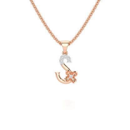 S-Glint Silver Pendant - Rose Gold - Image 1
