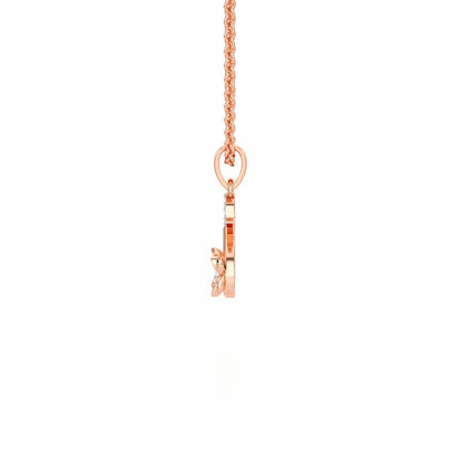 S-Glint Silver Pendant - Rose Gold - Image 3