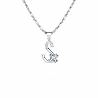 S-Glint Silver Pendant - White Gold - Image 1