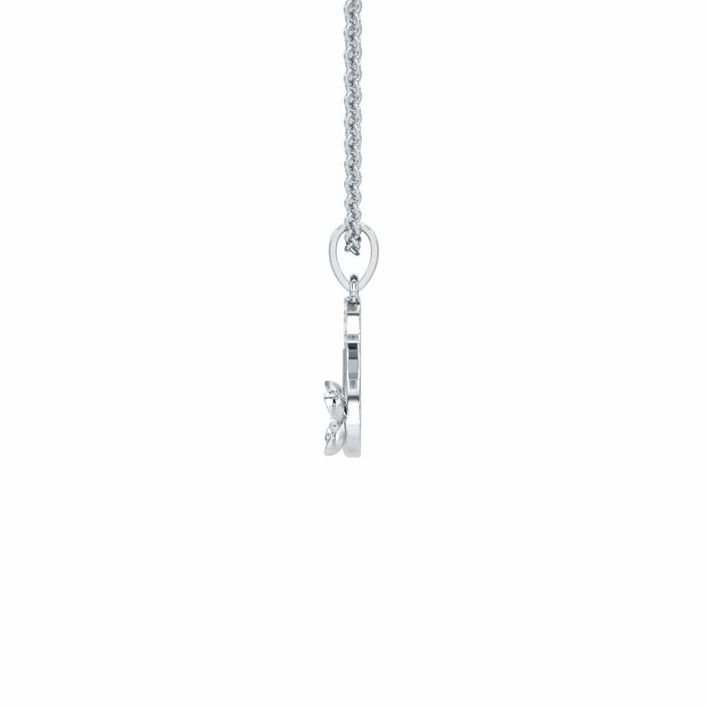 S-Glint Silver Pendant - White Gold - Image 3