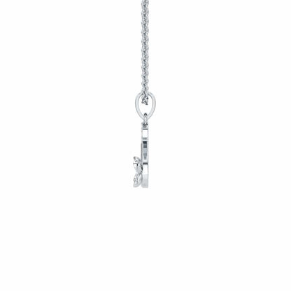 S-Glint Silver Pendant - White Gold - Image 3