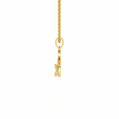 S-Glint Silver Pendant - Yellow Gold - Image 3