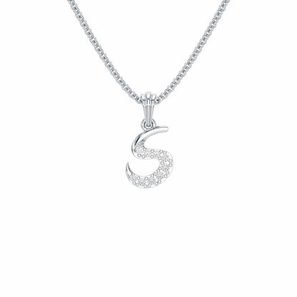 S-Luke Silver Pendant - White Gold - Image 1