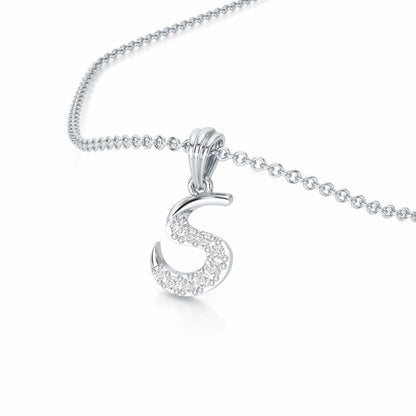 S-Luke Silver Pendant - White Gold - Image 2