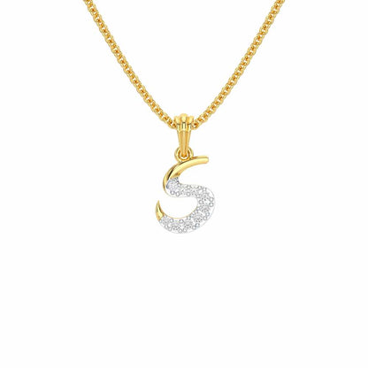 S-Luke Silver Pendant - Yellow Gold - Image 1