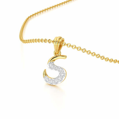S-Luke Silver Pendant - Yellow Gold - Image 2