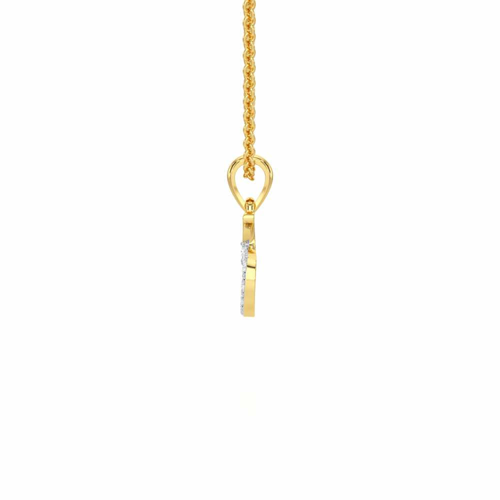 S-Luke Silver Pendant - Yellow Gold - Image 3