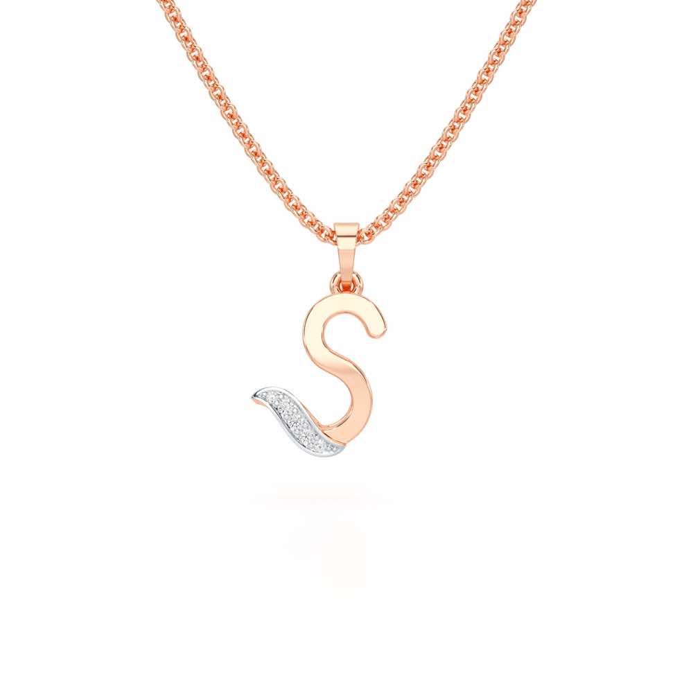 S-Spark Silver Pendant - Rose Gold - Image 1