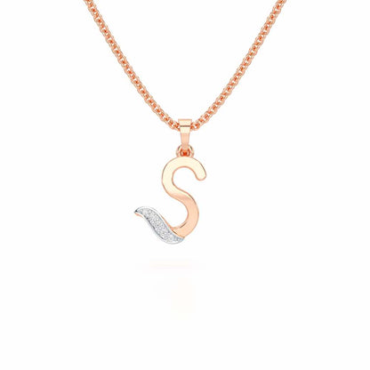S-Spark Silver Pendant - Rose Gold - Image 1