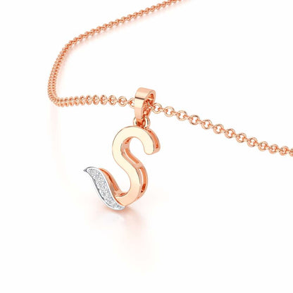 S-Spark Silver Pendant - Rose Gold - Image 2