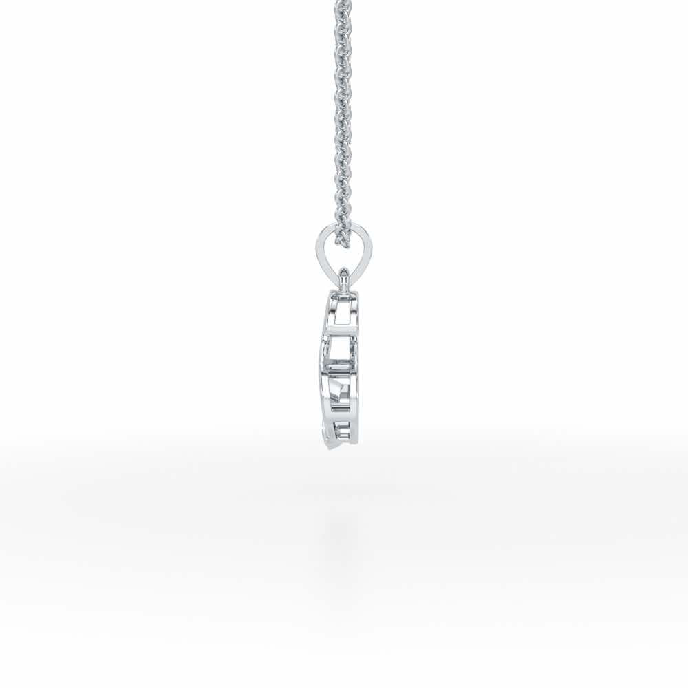 S-Spark Silver Pendant - White Gold - Image 3