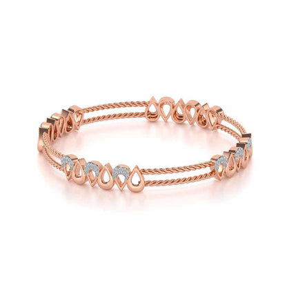 Saath Silver Bangles - Rose Gold - Image 2