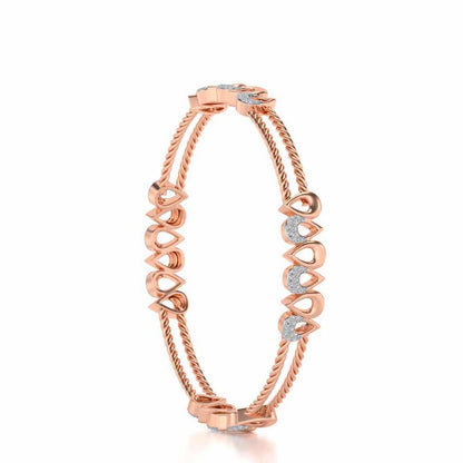 Saath Silver Bangles - Rose Gold - Image 3