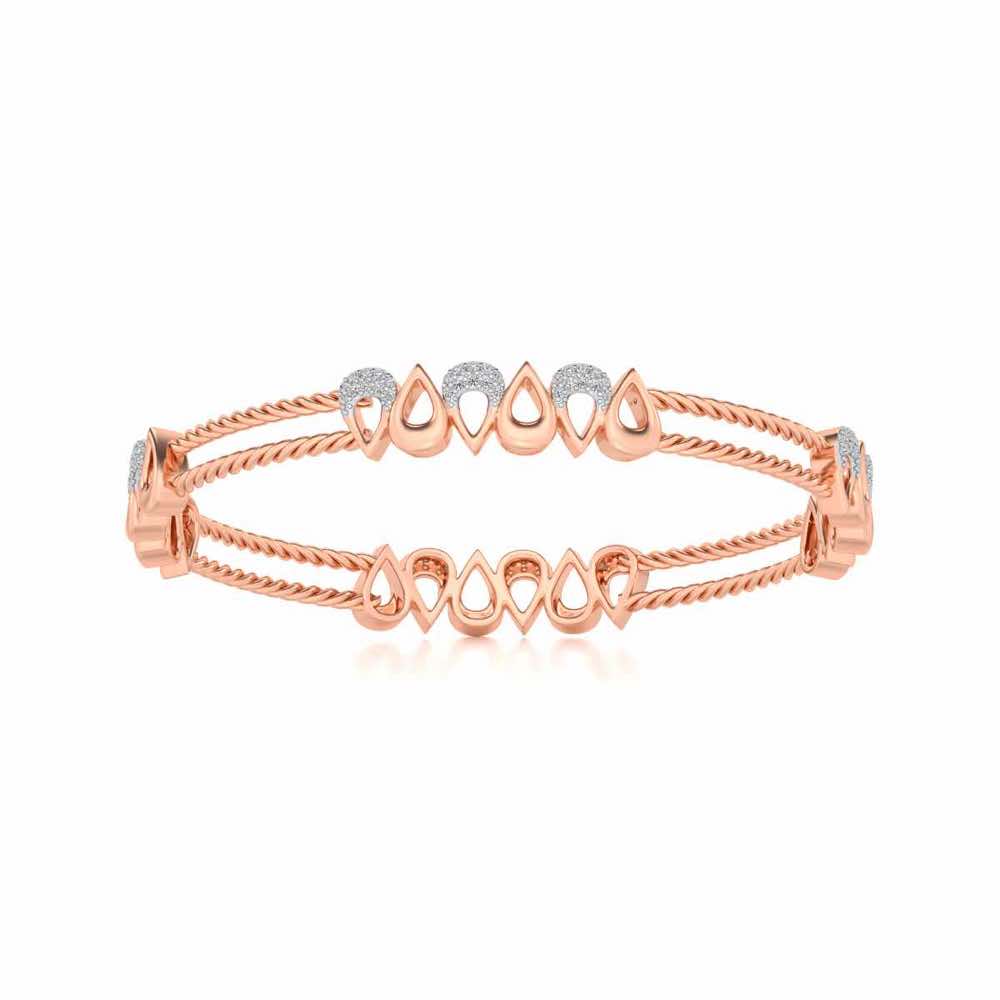 Saath Silver Bangles - Rose Gold - Image 4