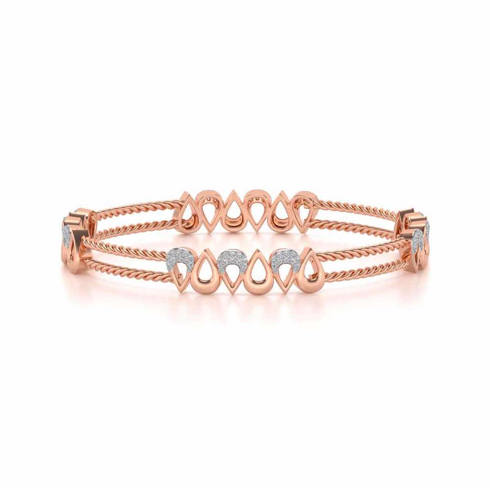 Saath Silver Bangles - Rose Gold - Image 5