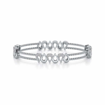 Saath Silver Bangles - White Gold - Image 5