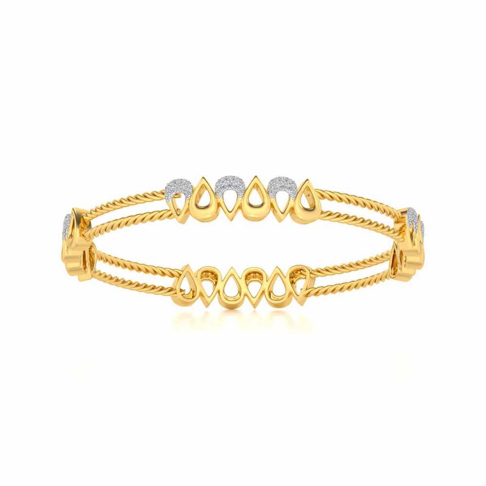 Saath Silver Bangles - Yellow Gold - Image 4