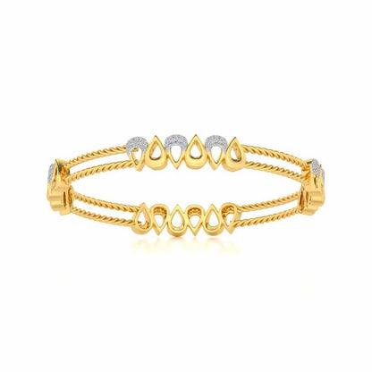 Saath Silver Bangles - Yellow Gold - Image 4