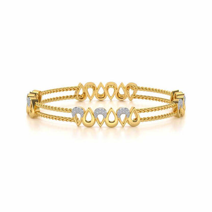 Saath Silver Bangles - Yellow Gold - Image 5