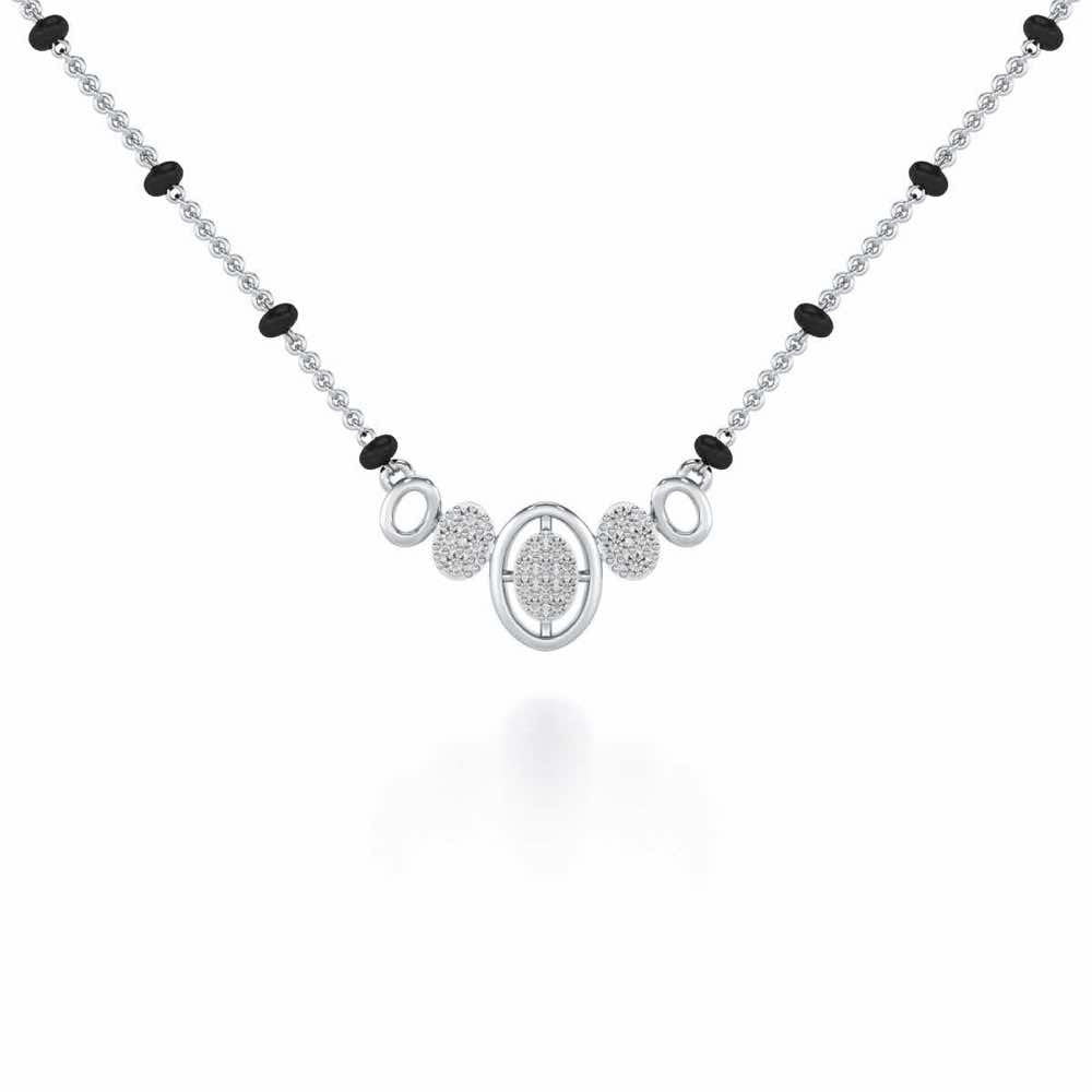 Saathi Silver Mangalsutra - White Gold - Image 1