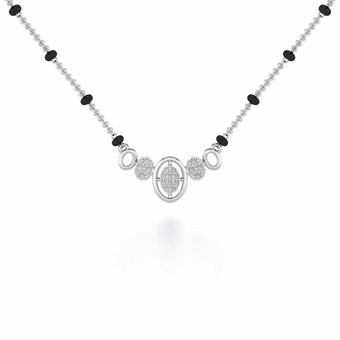 Saathi Silver Mangalsutra - White Gold - Image 1