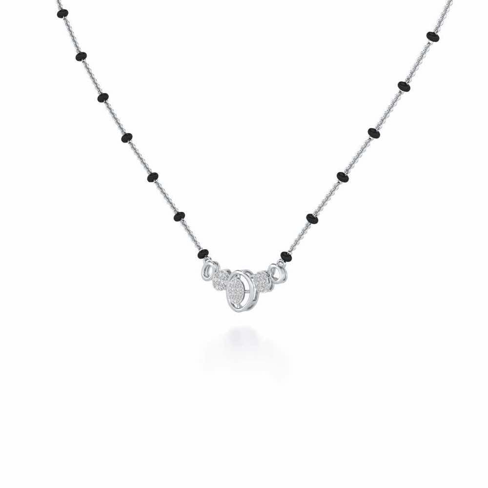Saathi Silver Mangalsutra - White Gold - Image 2