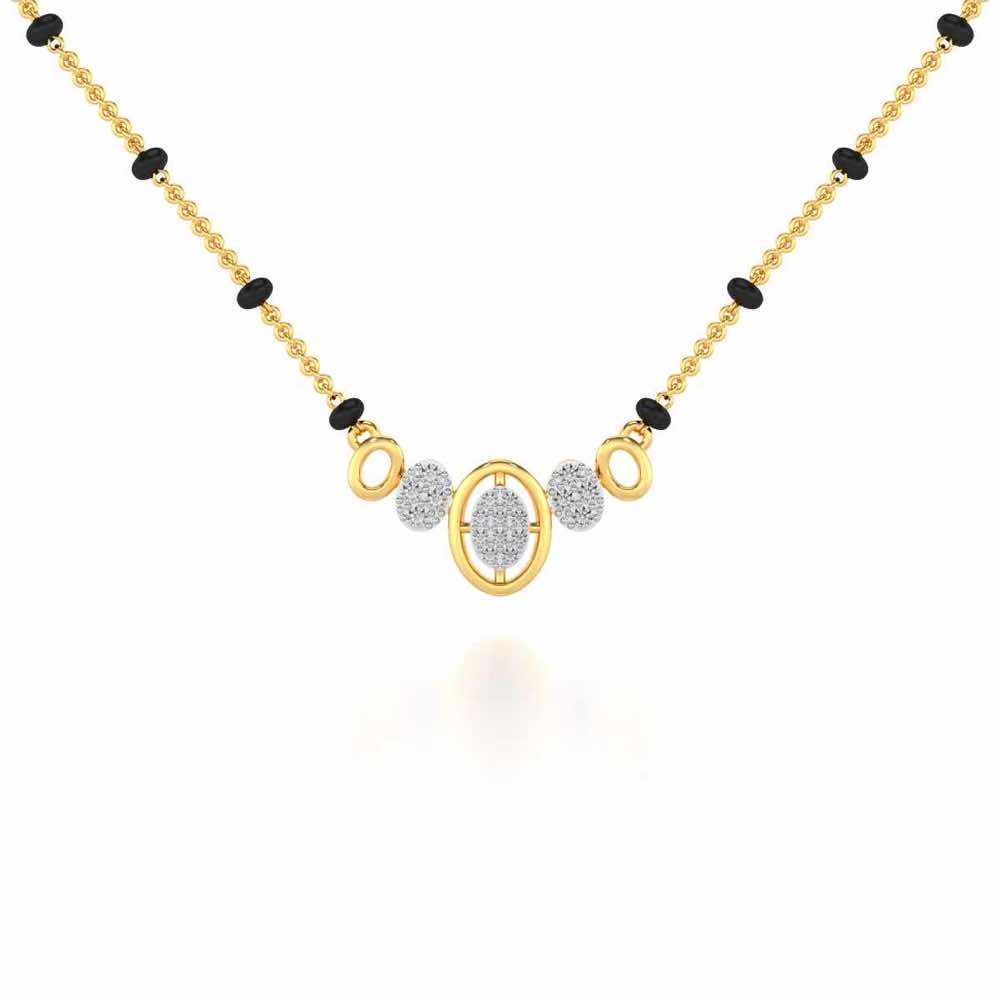 Saathi Silver Mangalsutra - Yellow Gold - Image 1