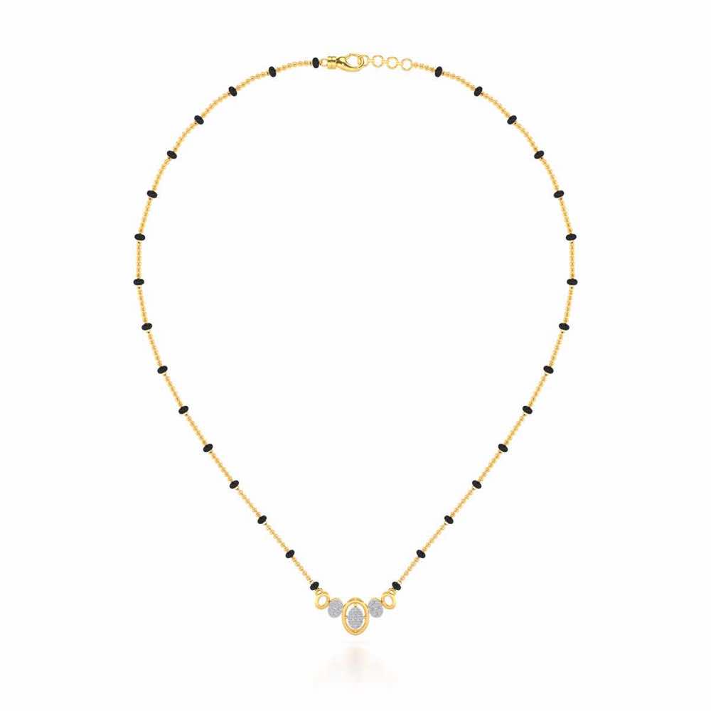 Saathi Silver Mangalsutra - Yellow Gold - Image 3