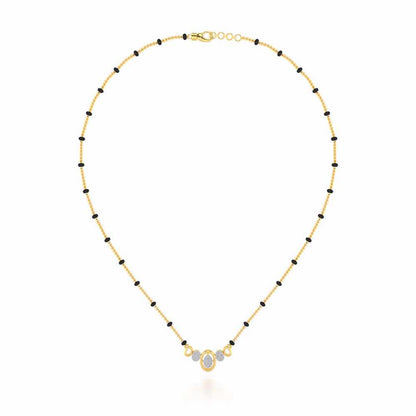 Saathi Silver Mangalsutra - Yellow Gold - Image 3