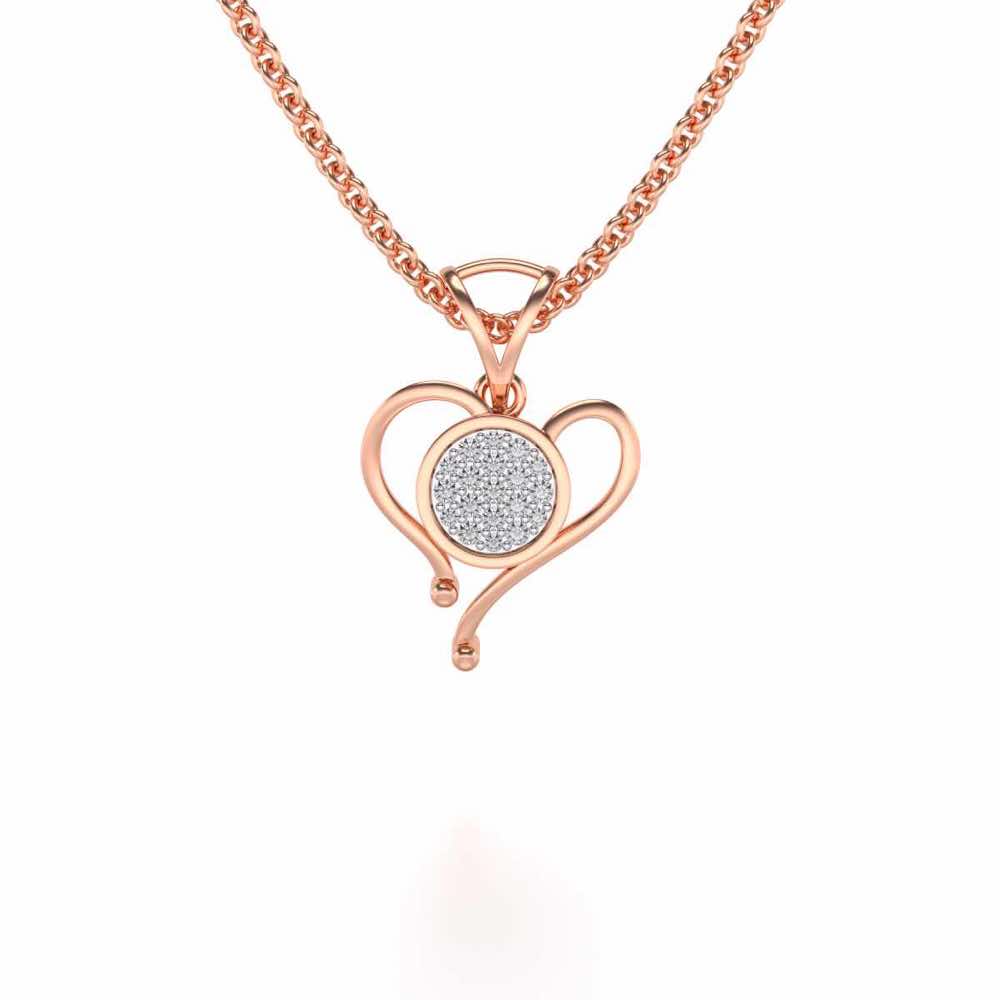Sabik Silver Pendant - Rose Gold - Image 1