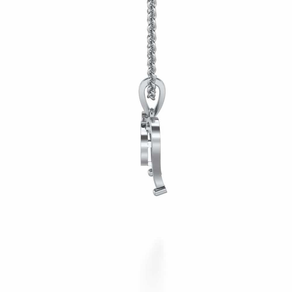 Sabik Silver Pendant - White Gold - Image 3