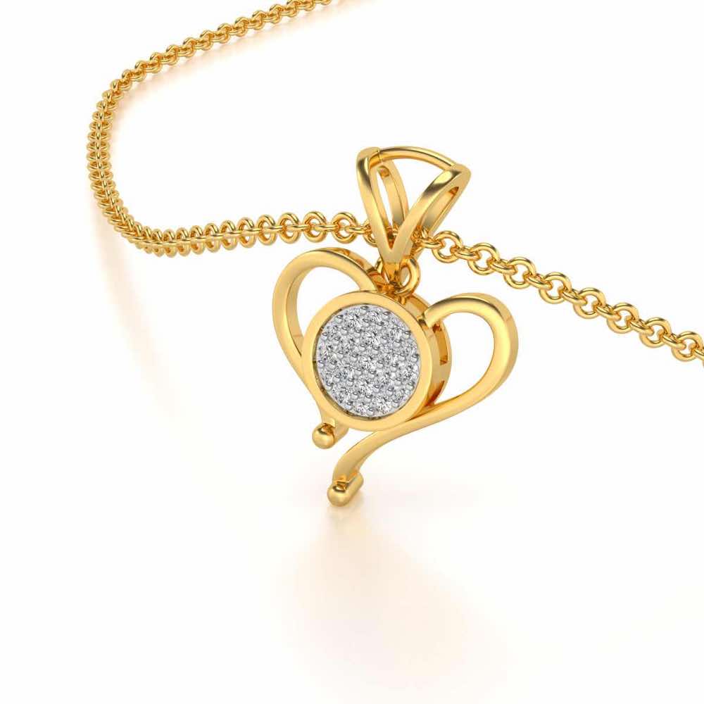 Sabik Silver Pendant - Yellow Gold - Image 2