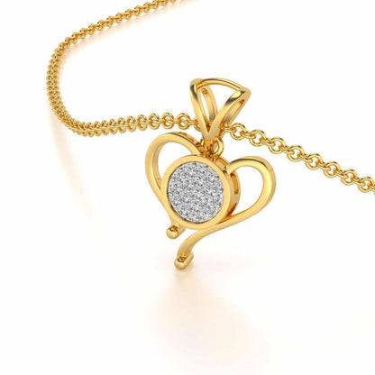 Sabik Silver Pendant - Yellow Gold - Image 2