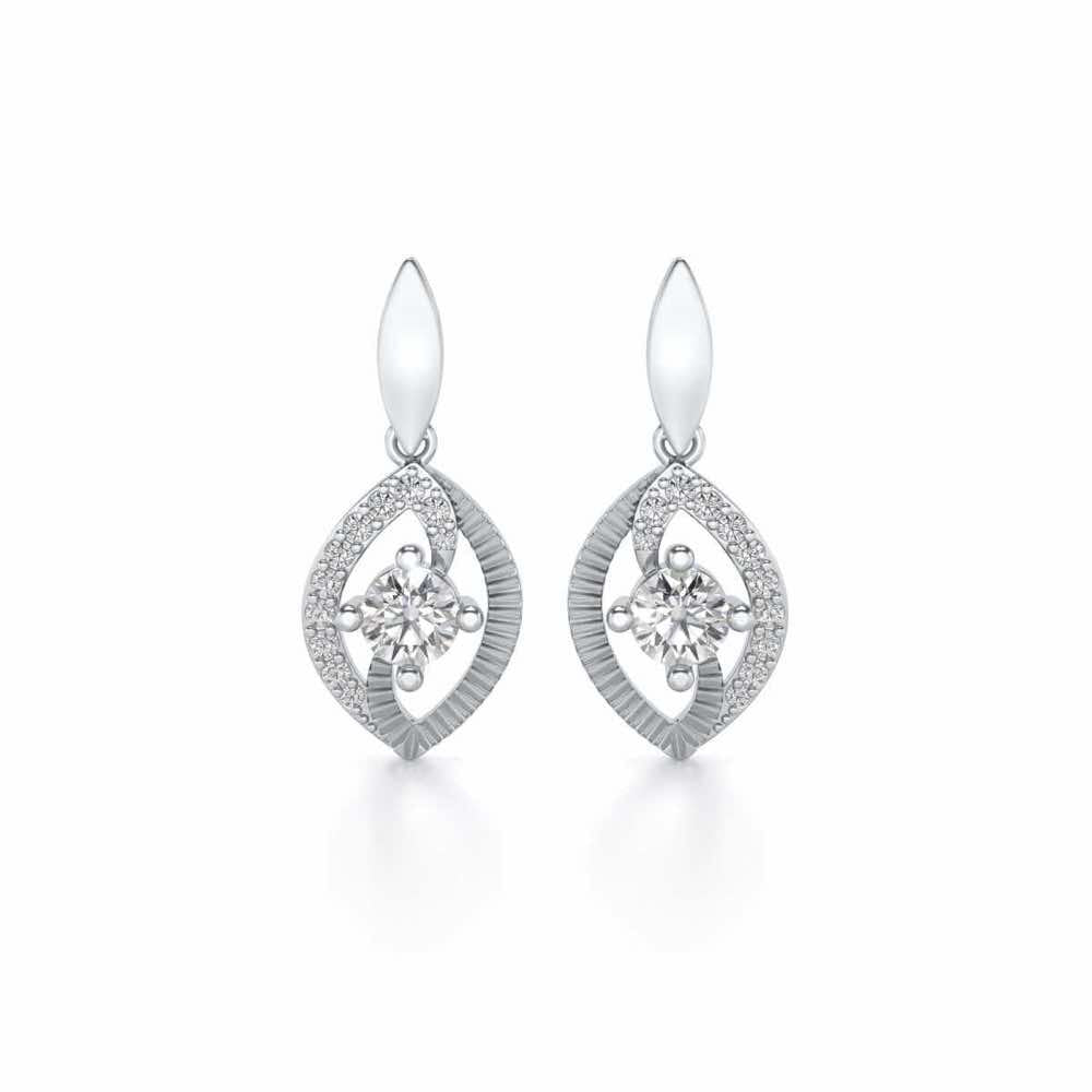 Sacred Earring Drops - White Gold - Image 1
