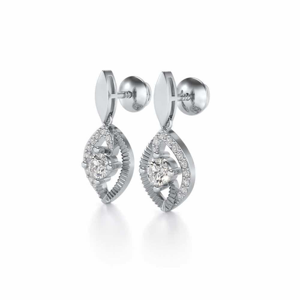 Sacred Earring Drops - White Gold - Image 3