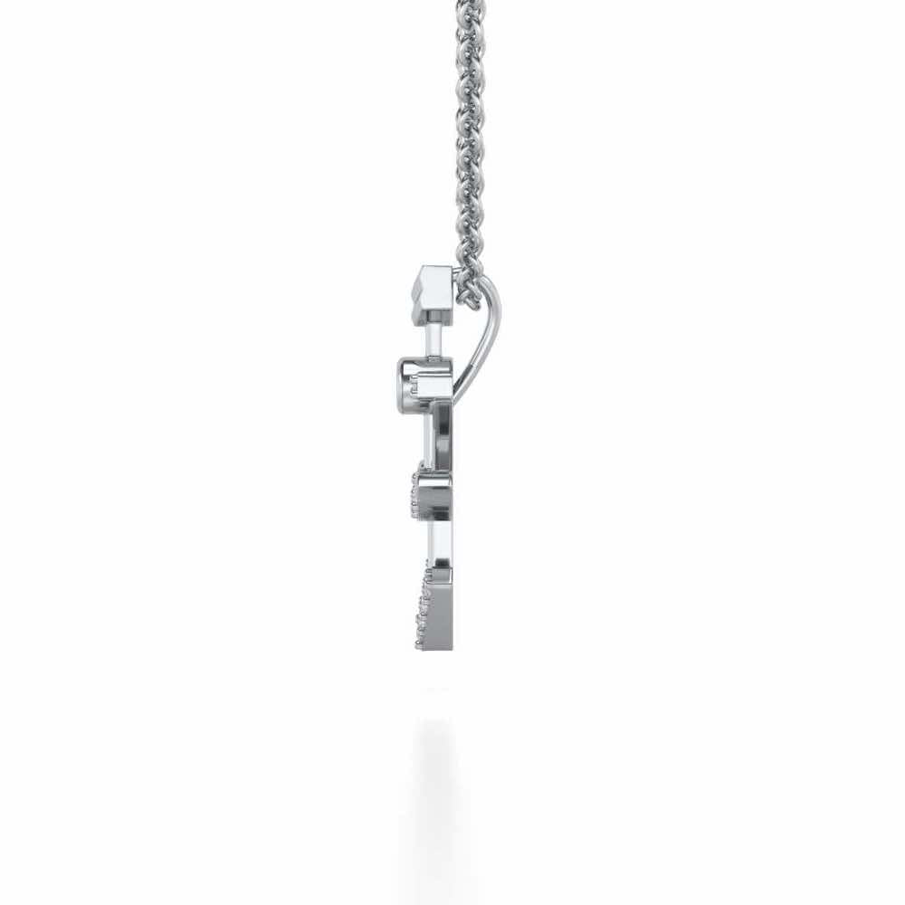 Sagittarius Silver Pendant - White Gold - Image 4