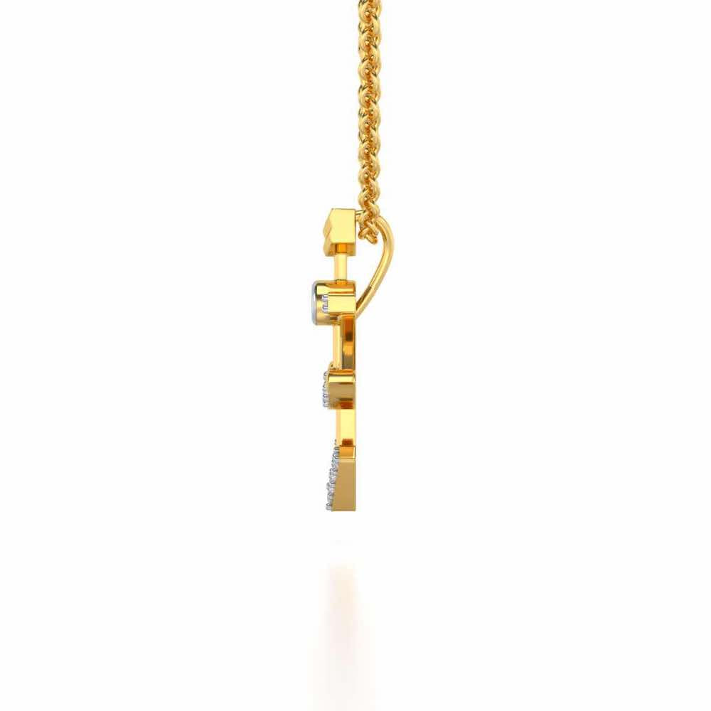 Sagittarius Silver Pendant - Yellow Gold - Image 4