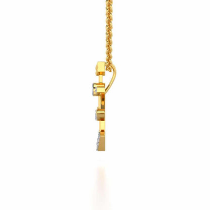 Sagittarius Silver Pendant - Yellow Gold - Image 4