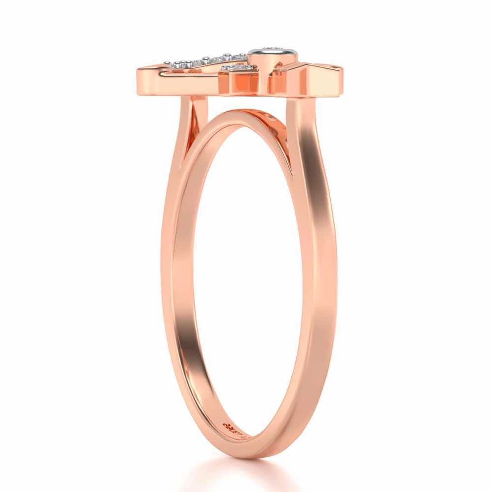 Sagittarius Silver Ring - Rose Gold - Image 4