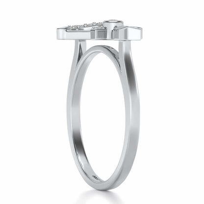 Sagittarius Silver Ring - White Gold - Image 4