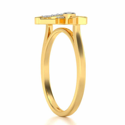 Sagittarius Silver Ring - Yellow Gold - Image 4
