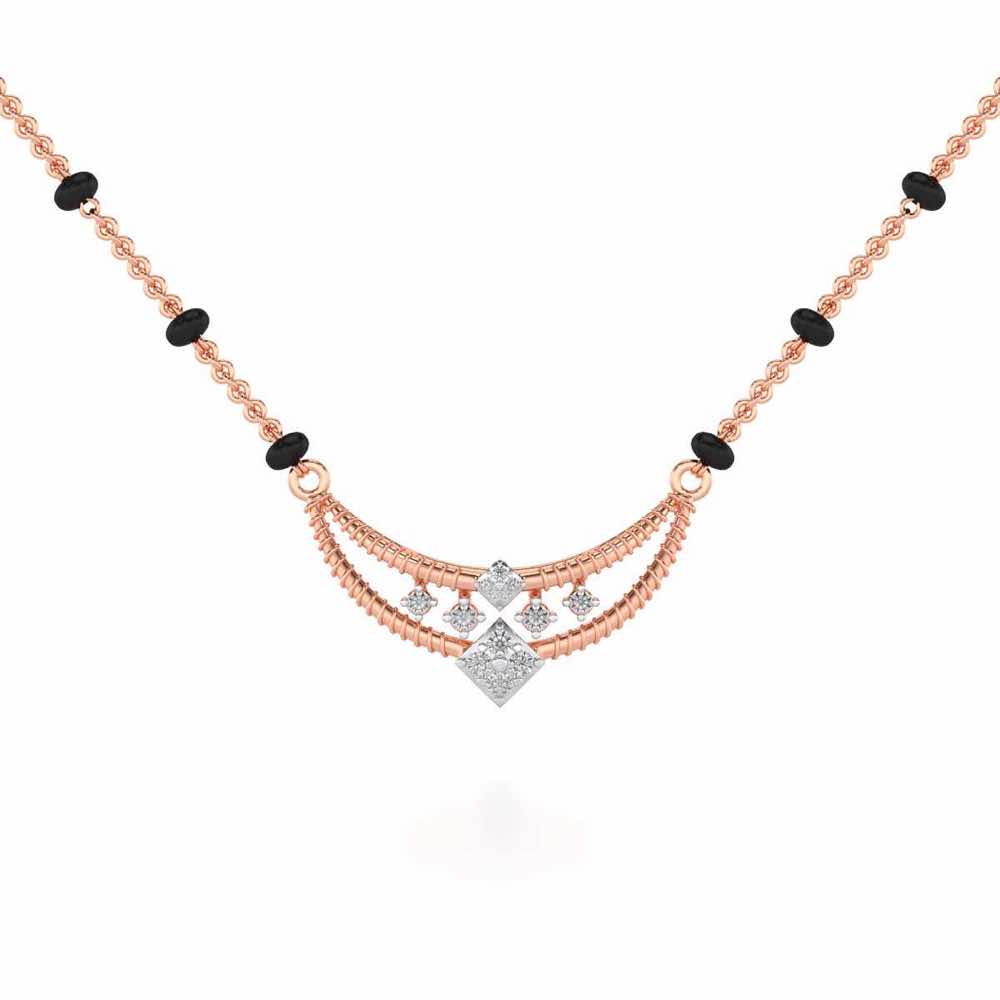 Sahitya Silver Mangalsutra - Rose Gold - Image 1