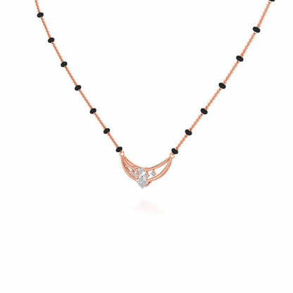 Sahitya Silver Mangalsutra - Rose Gold - Image 2