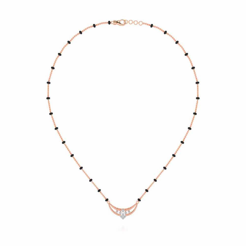 Sahitya Silver Mangalsutra - Rose Gold - Image 3