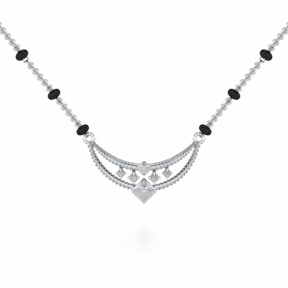 Sahitya Silver Mangalsutra - White Gold - Image 1