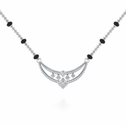 Sahitya Silver Mangalsutra - White Gold - Image 1