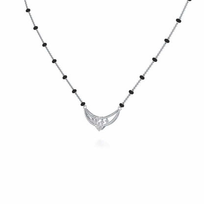 Sahitya Silver Mangalsutra - White Gold - Image 2